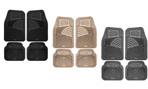 Universal Fit Tactical Heavy-Duty Rubber Car-Floor Mats Set (4-Piece)