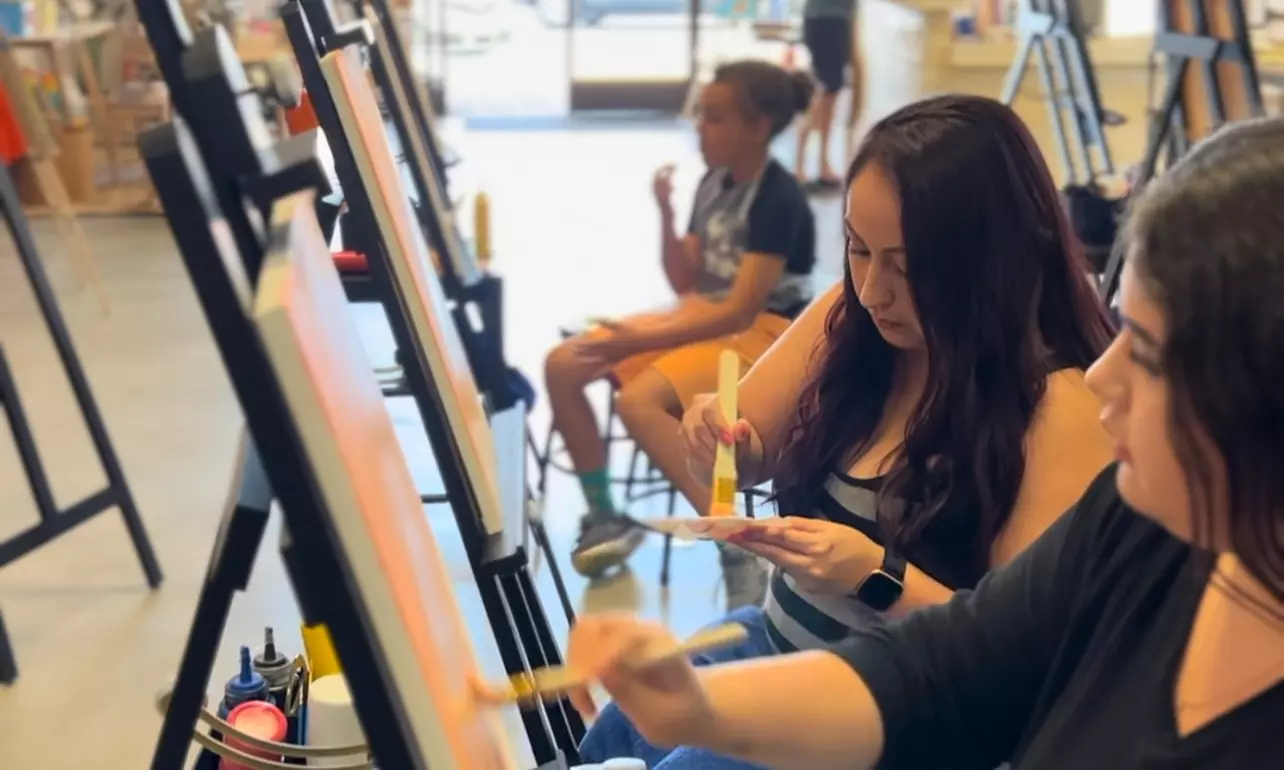 Sip & Paint or Sip & Create Experience for One to Six People at Wet Paint Studios (Up to 42% Off) - Second Medium