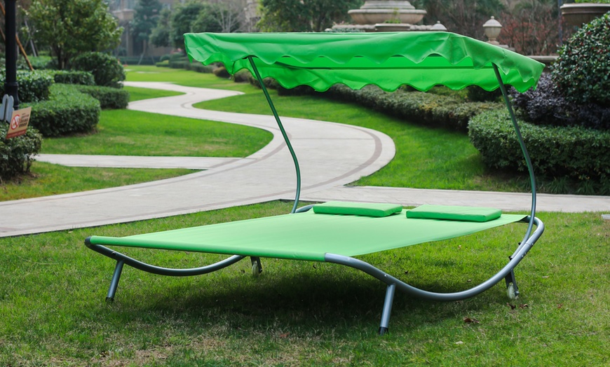 Image 11: Sun Lounger with Canopy