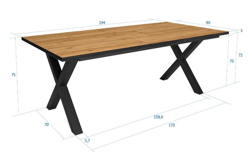 Image 43: Table à manger Skraut Home de 167 x 90 cm