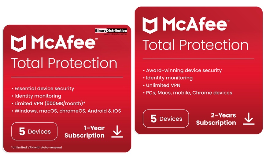 Image 1: McAfee Total Protection 5 dispositivos