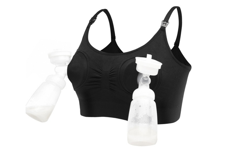 Image 5: Hands-Free Push-Up Maternity Breastfeeding Bra