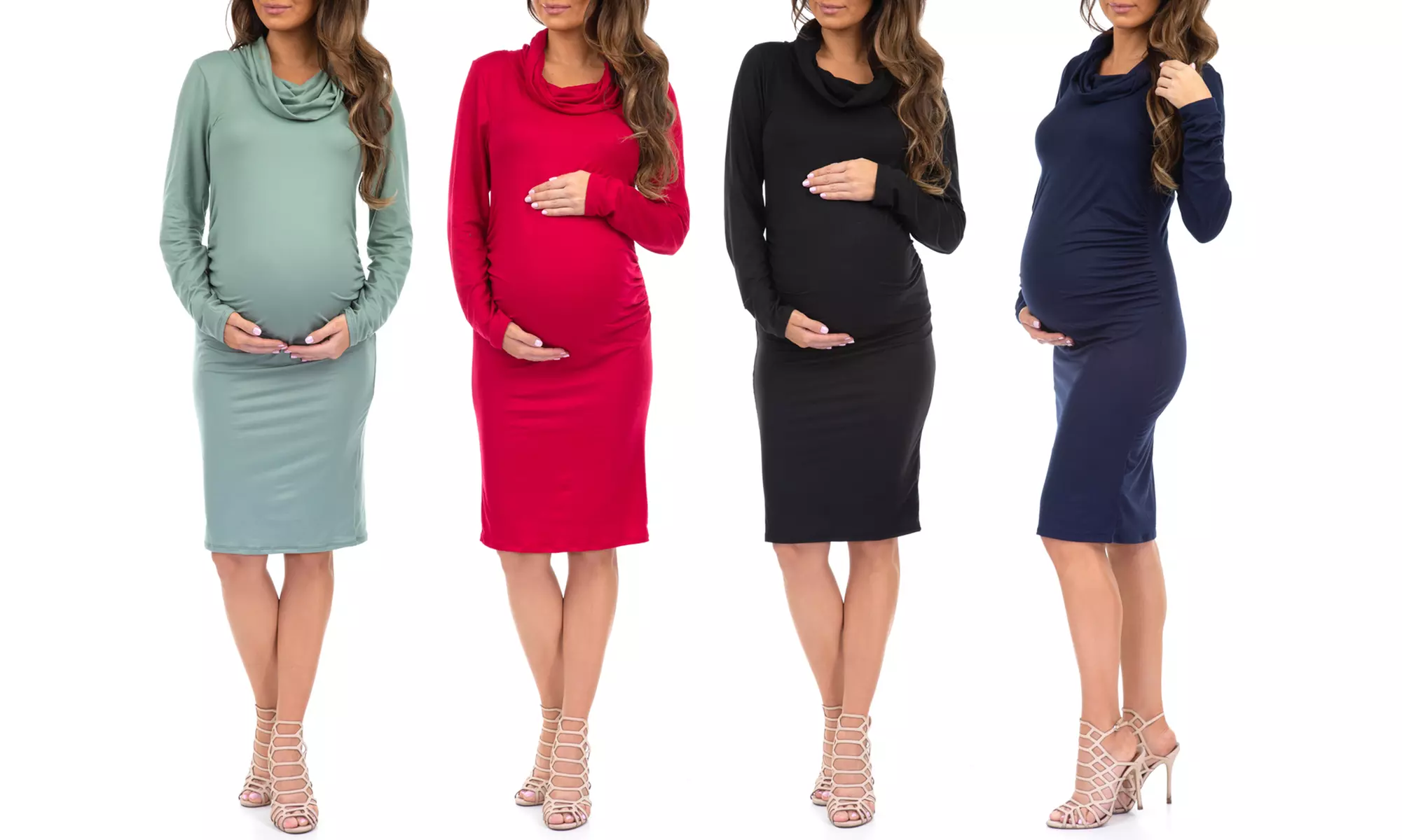Ca Trading Group Women's Cowl Neck Maternity Dress - Primary Image