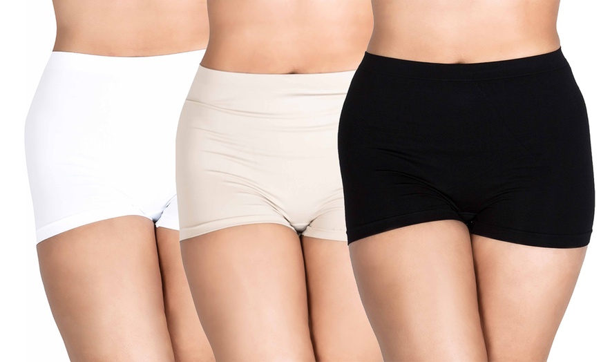 Image 21: Women's High Waist Boxer Shorts