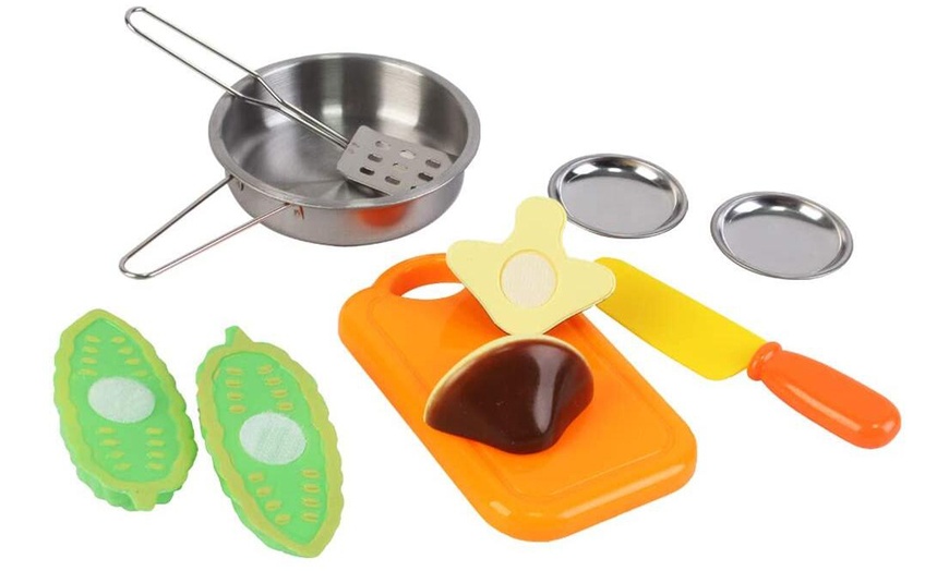 Image 5: Kids' Pretend Play Chef Costume with Cooking Set