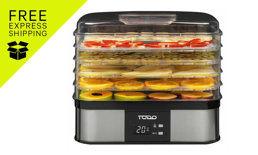 Image 1: TODO 250W Stainless Steel Food Dehydrator - XJ-13703 by Panatech 