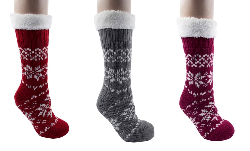 Image 4: Christmas Slipper Socks