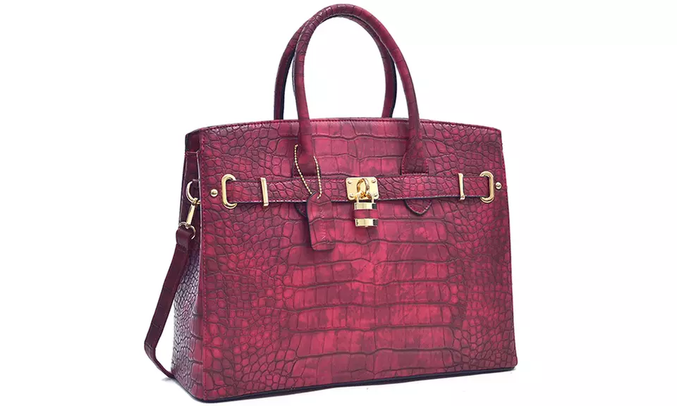 MK Collection By Dasein Belted Rocket Structured Handbag - Primary Image