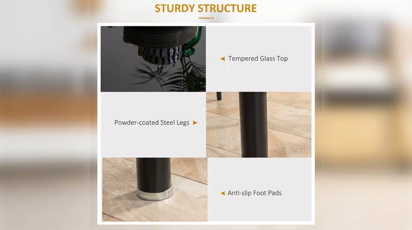 HOMCOM Dining Table Set, Compact Designs for Space Saving