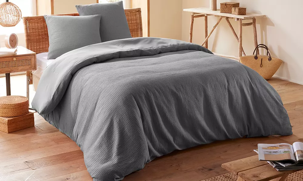 Honingraat katoenen dekbedovertrek set