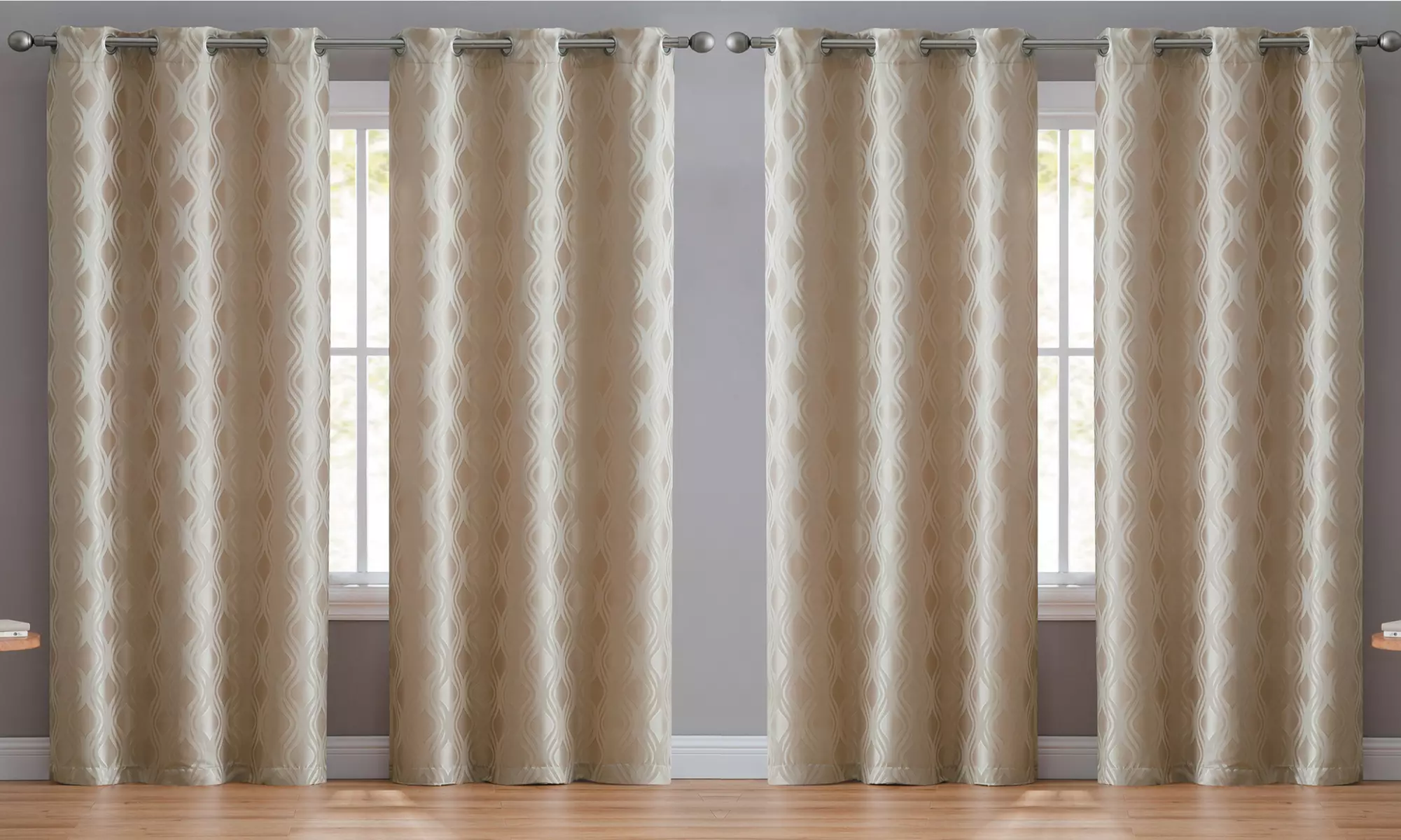 Triple Weave Lined & Interlined or Embossed Blackout Window Panels (4-Pack) - Primary Image