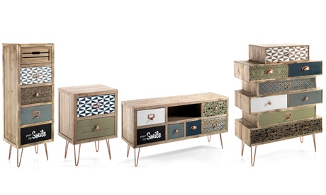 Cassettiera, comodino o mobile porta-TV Kijo, disponibili in 4 modelli