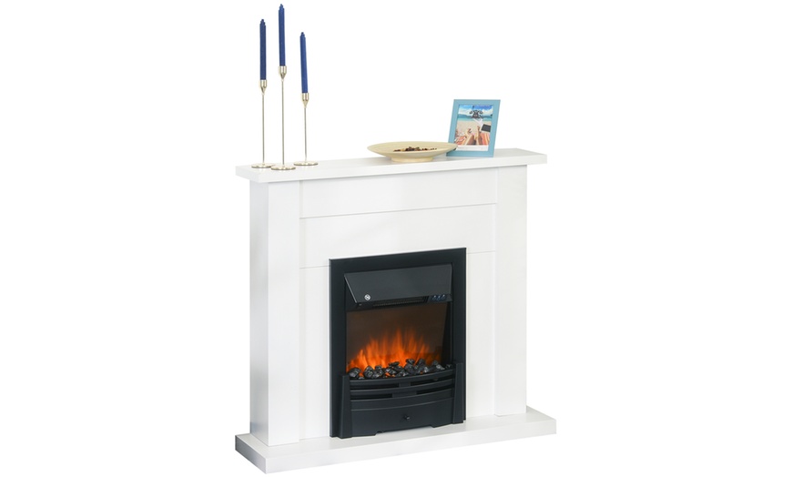 Image 99: HomCom Indoor Fireplace Heater