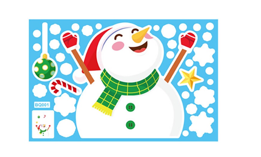 Image 2: One or Six Christmas Window Static Cling Stickers