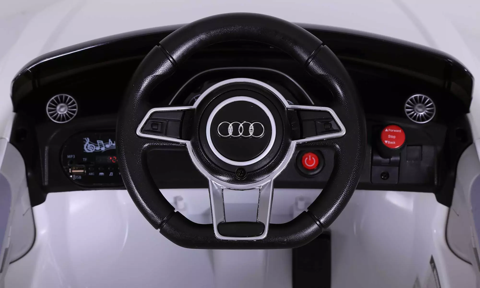 Voiture électrique blanche Audi TTRS pour enfant - Second Medium
