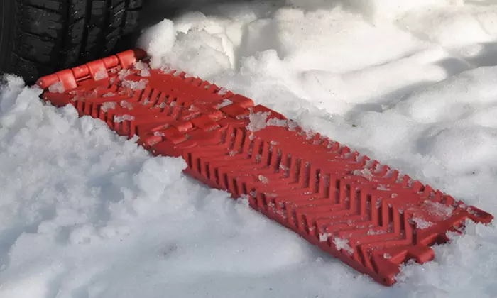 Folding Car Tire Traction Mats (2-Pack) - Second Medium