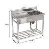 Image 9: Stainless Steel Commercial Sink with a Side Drainboard