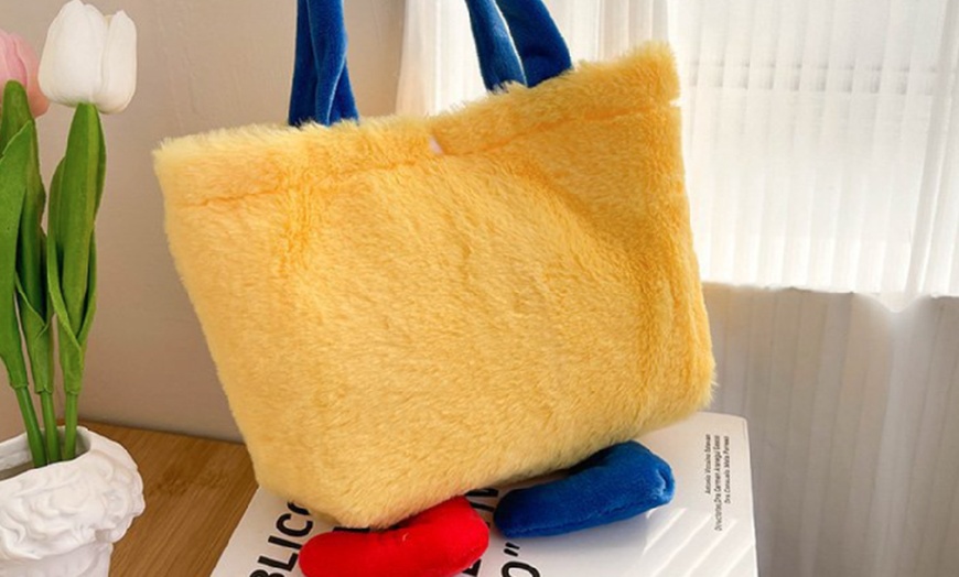 Image 13: Plush Mini Tote Bag