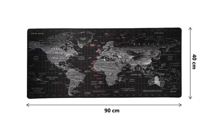 Image 4: Extra Large World Map Desk Mat