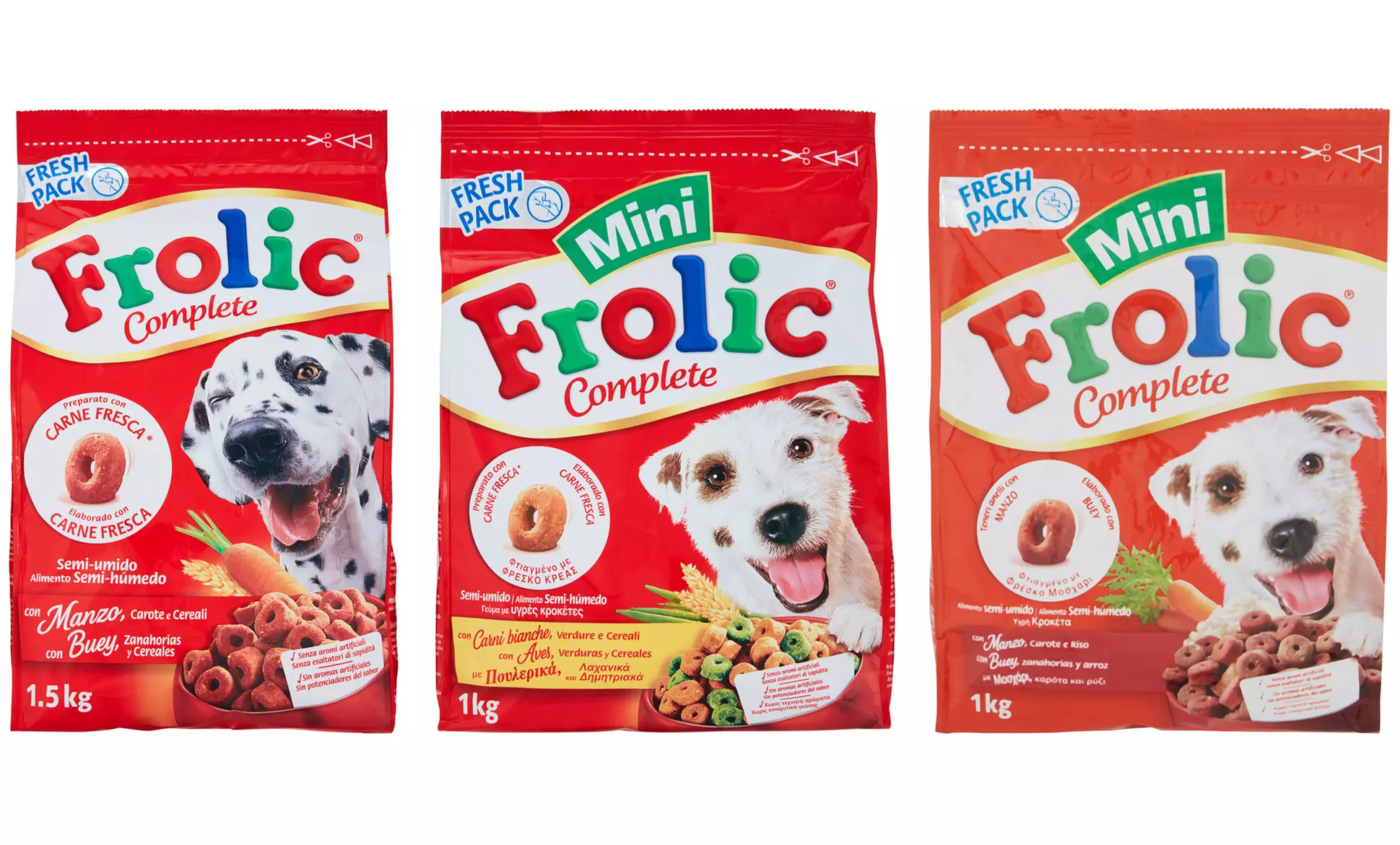 Fino a 18 confezioni di cibo per cani Frolic disponibile in 4 gusti - Primary Image
