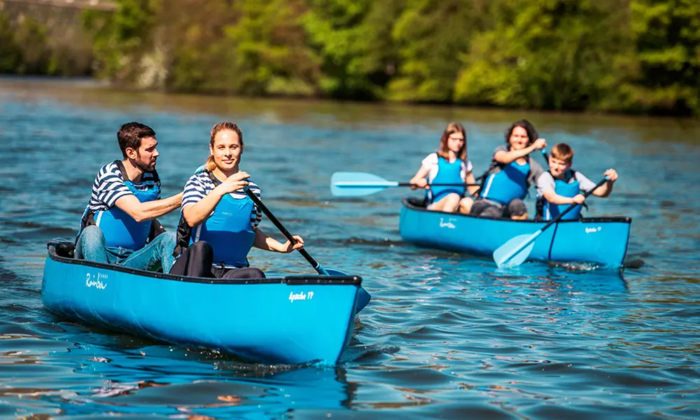 4 Std. Natur-Erlebnistag mit Kanu- & Scooter-Tour für 1-2 Personen