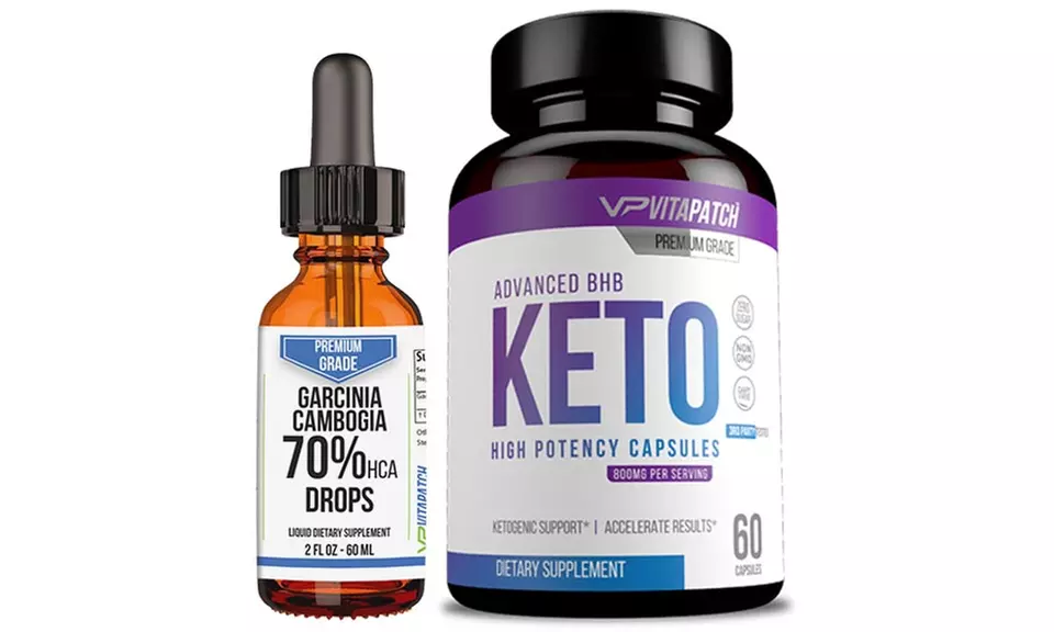 BHB Keto Weight Loss Capsules with Garcinia Cambogia Drops (2-Pack) - Primary Image