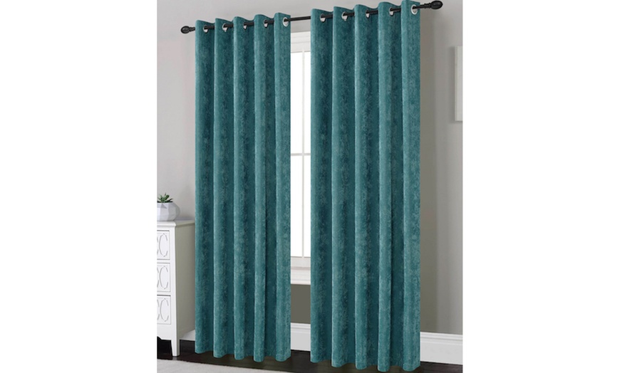 Image 5: Chenille Eyelet Curtains