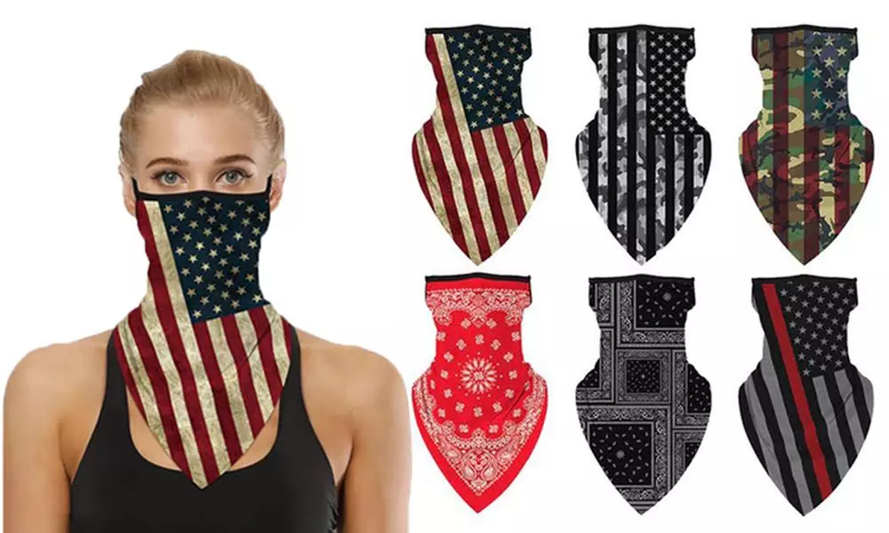 Unisex USA Bandana Face Cover (1-, 3- or 6-Pack) - Primary Image