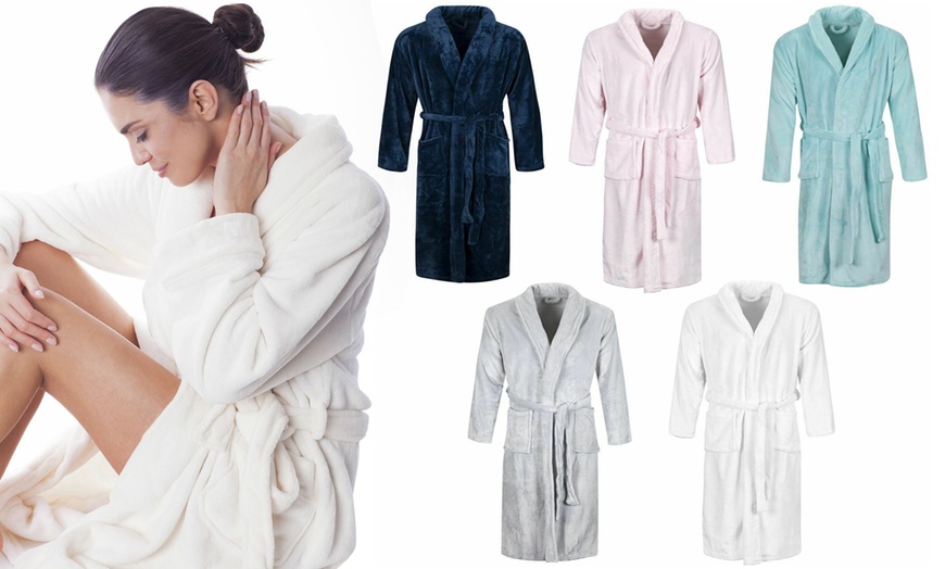 Image 1: Soft Unisex Dressing Gown