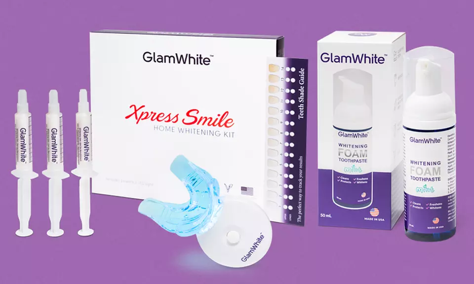 Kit de blanchiment Xpress Smile avec dentifrice de Glamwhite
