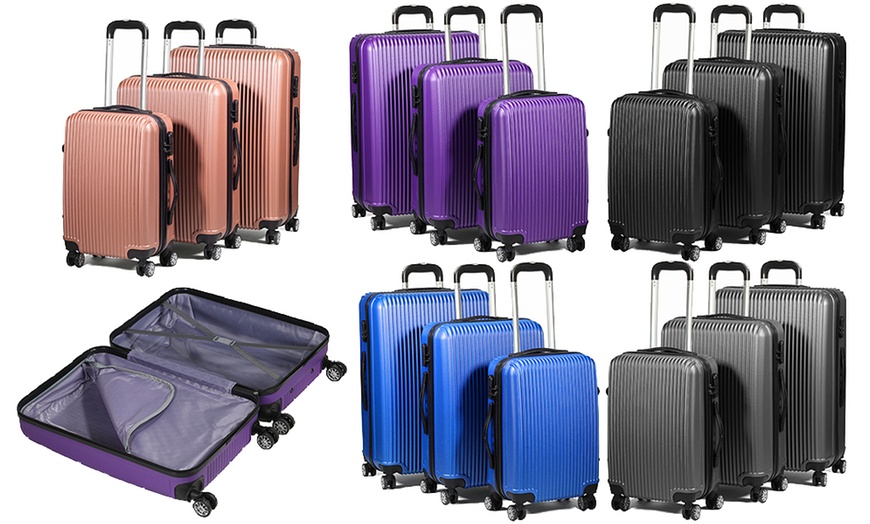 Image 1: Three-Piece Luggage Set