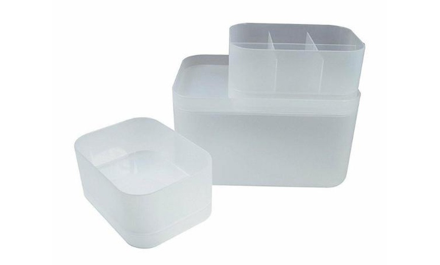 Image 3: Set of Three Jocca Transparent Organiser Boxes 