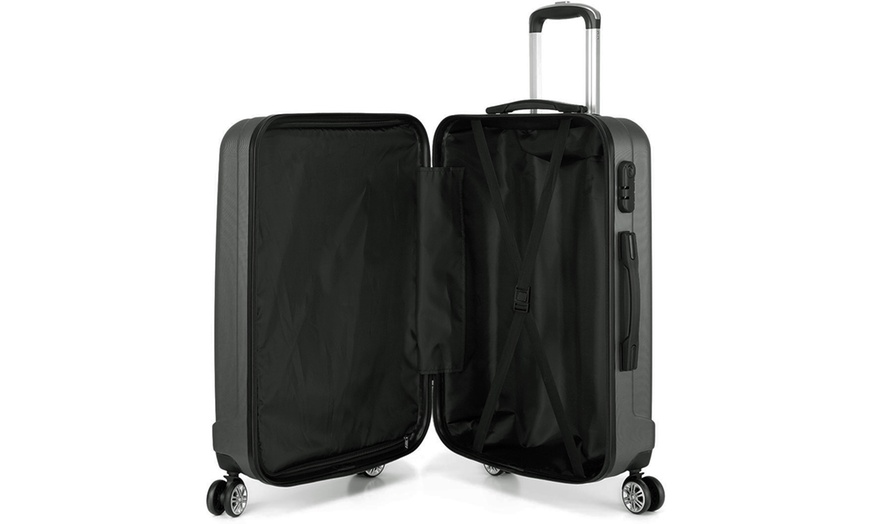 Image 17: One or Three Kono Four Wheels Hard Shell Suitcases