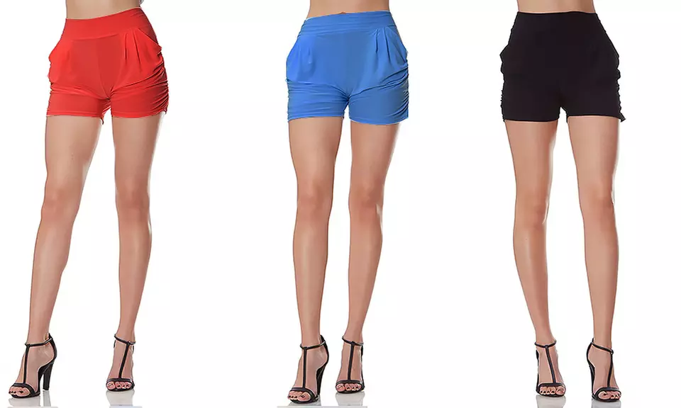 Women's Harem Shorts with Side Pockets. Plus Sizes Available. (3-Pack) - Primary Image