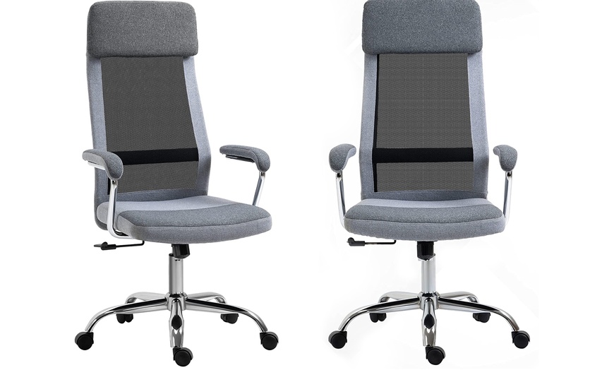 Image 1: Vinsetto Grey Office Chair