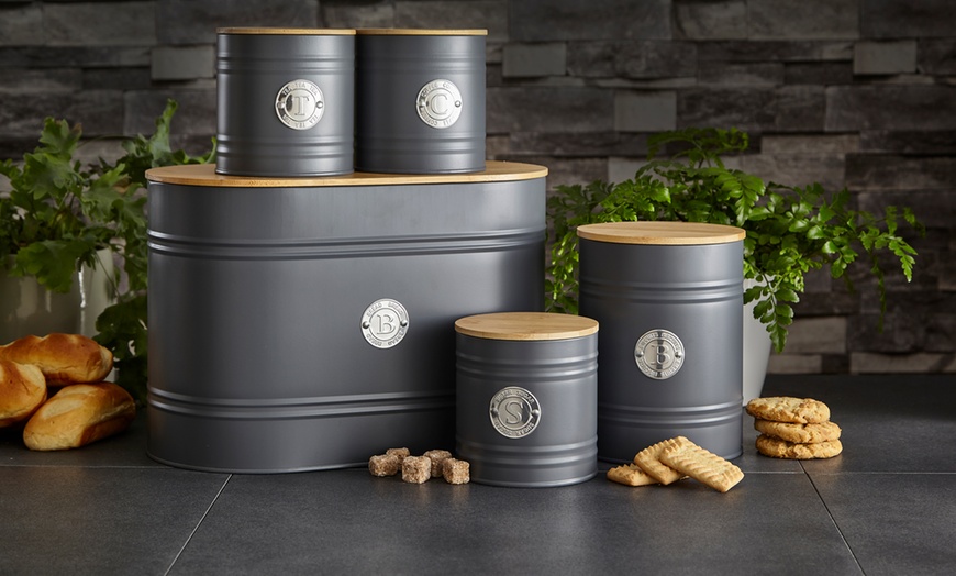 Image 13: Neo Five-Piece Canister Tin Set