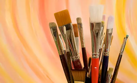 Paint-and-Sip Class or One Groupon Good for $30 Worth of Paint Bar Studio Time and Drinks at The Painted Lyon - Primary Image