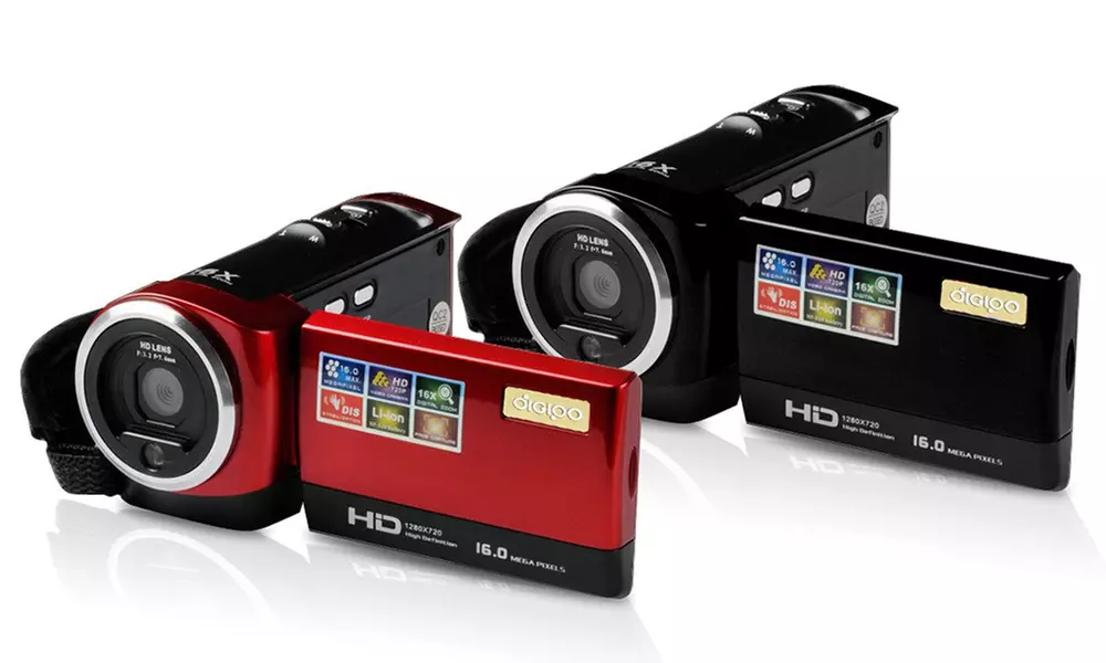 Full HD-Camcorder mit 16 MP und 6,8 cm LCD-Display in Schwarz oder Schwarz/Rot inkl. Versand - Primary Image