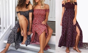 Off-Shoulder Maxi Dress