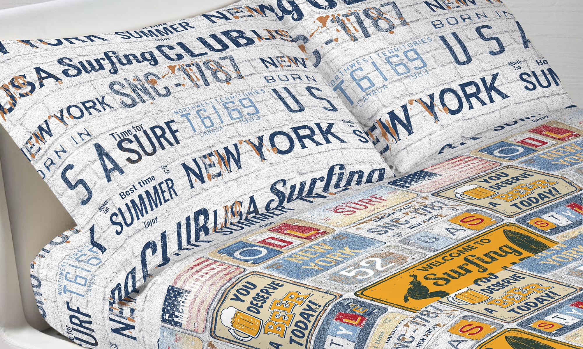 Completo Lenzuola 100% cotone Made in Italy Co.Ingros.Tex