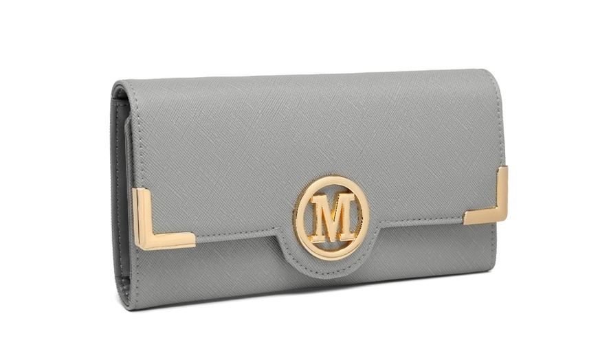 Image 12: PU Leather Texture Design Women's Handbag and Purse Set