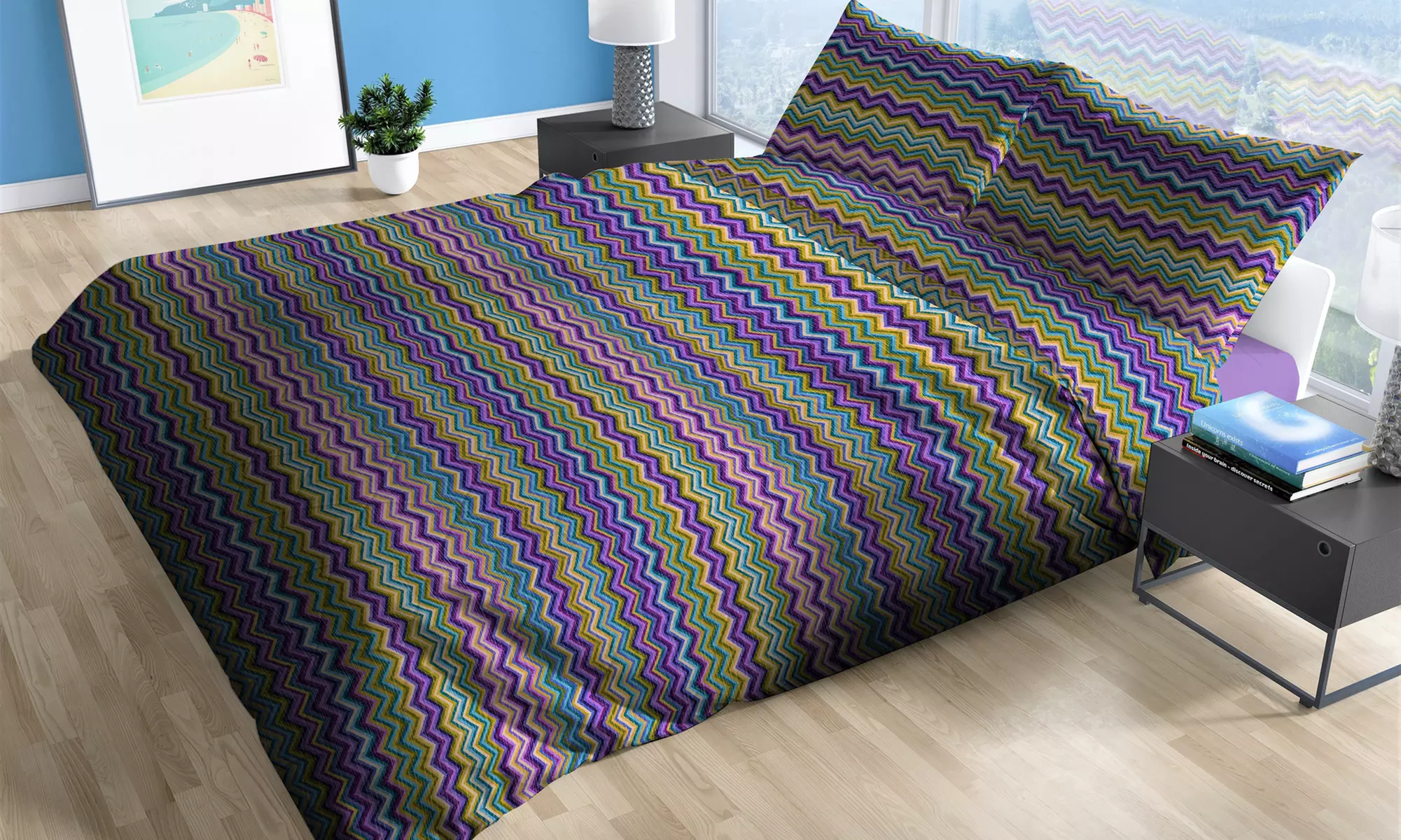 Trapuntini estivi in cotone fantasie rigate, zig zag, geometriche