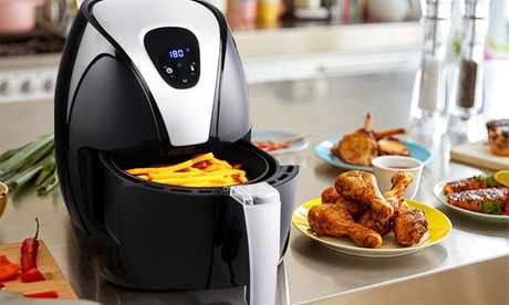 Friggitrice ad aria calda digitale 2.4L Bakaji per cuocere, grigliare e arrostire e friggere in modo salutare