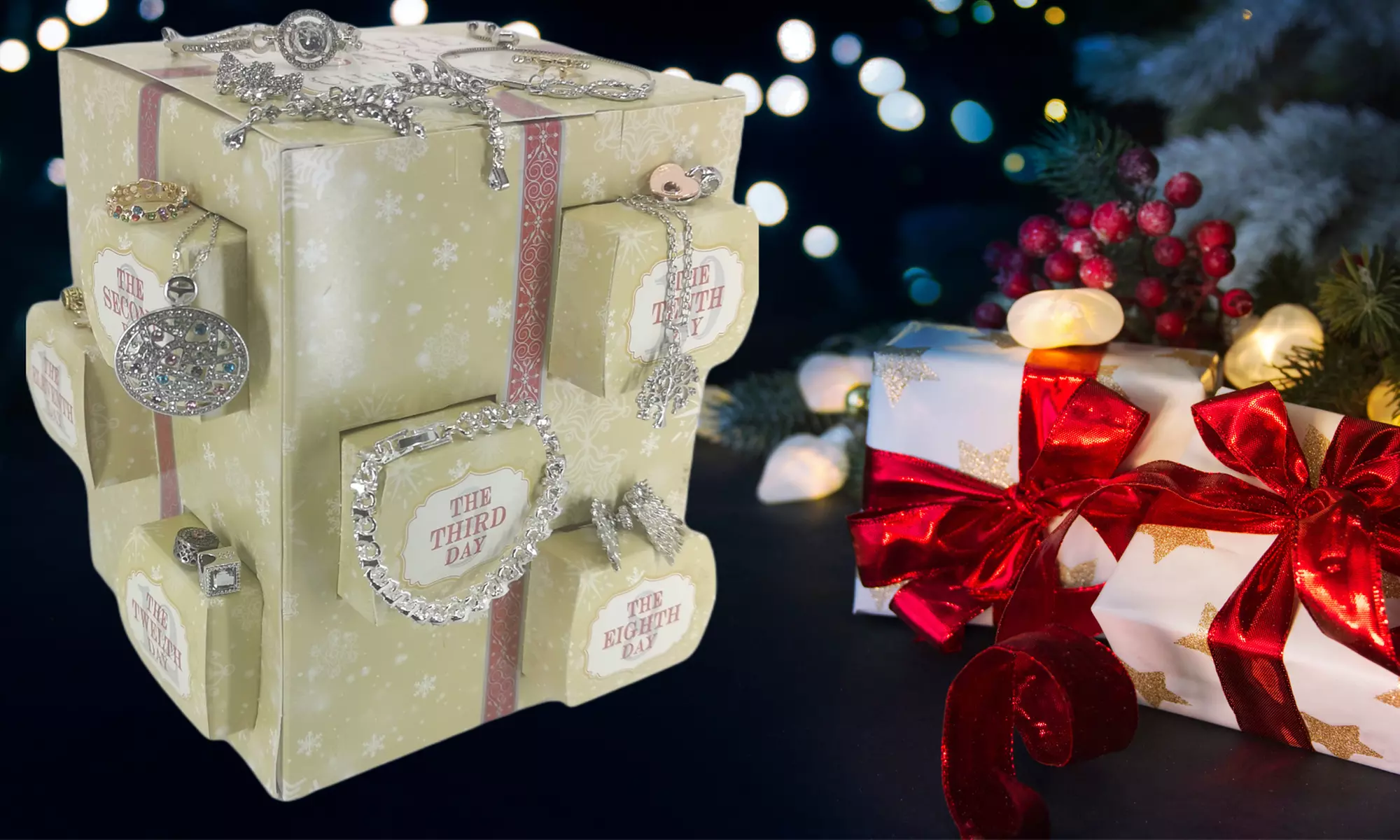 12-delige kerst-adventskalender inclusief sieraden versierd met Swarovski®-kristallen - Image 6