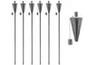6- or 12-Piece Tiki Bamboo Garden 114cm Paraffin Oil Fire Torch Set - Second Medium