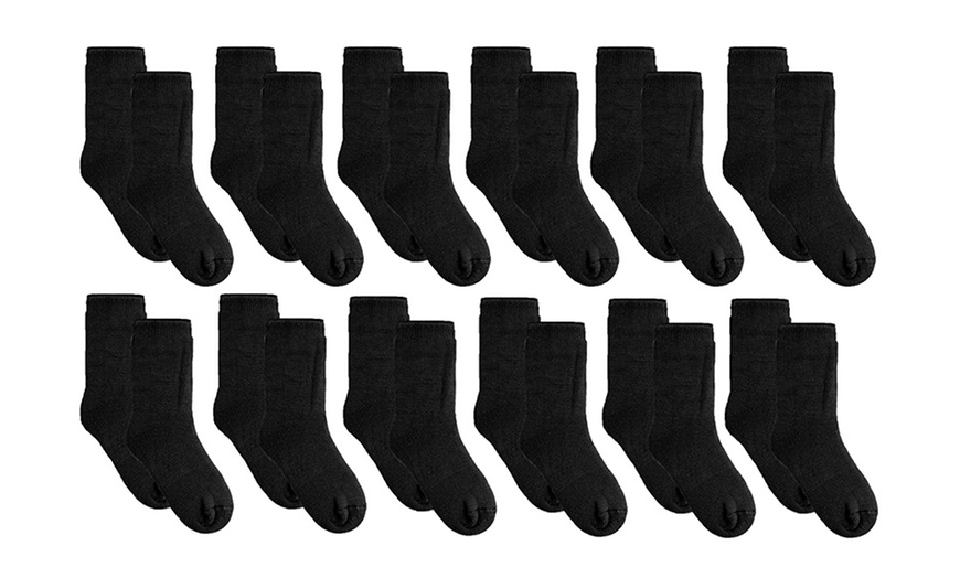 Image 1: Men's Black Thermal Socks 12-Pack