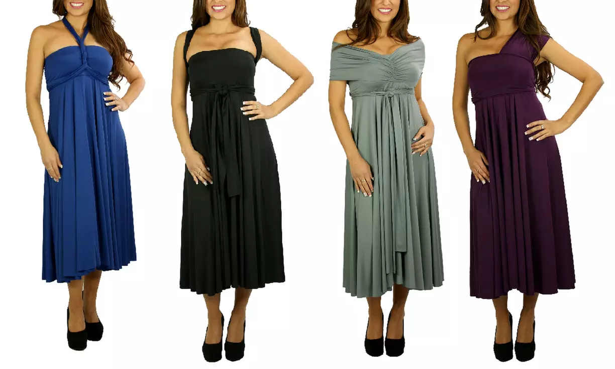terracotta midi bridesmaid dress Wedtrend Terracotta Sexy Spaghetti Straps Midi Chiffon Bridesmaid Dress  with Slit – WEDTREND