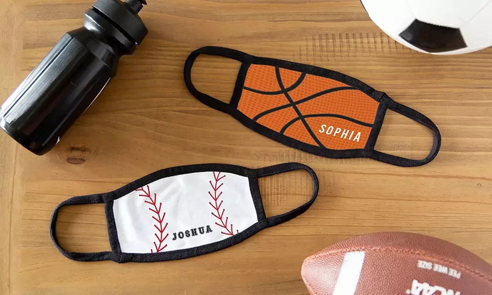 Personalized Sports Face Masks from Qualtry (Up to 55% Off). Four Options Available. - Primary Image