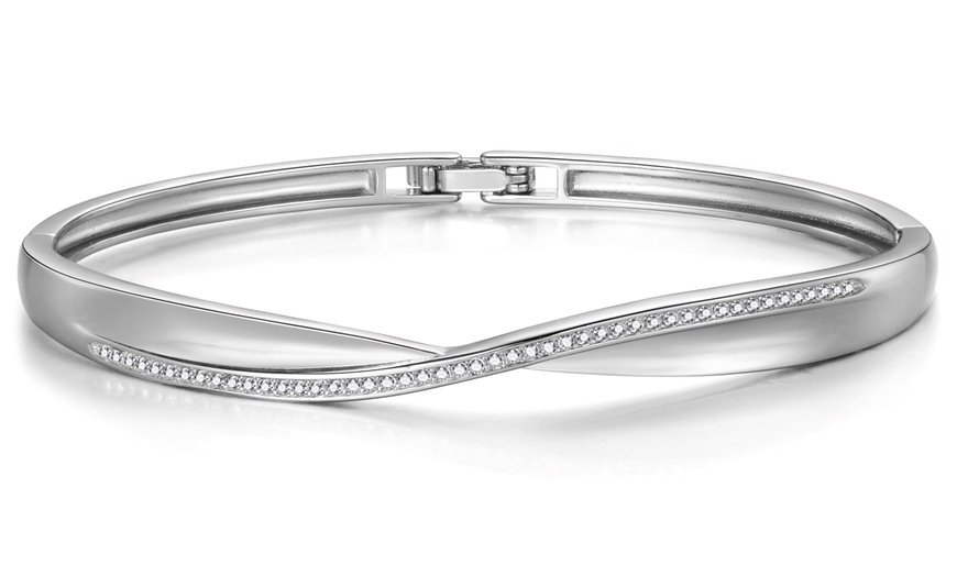 Image 2: Philip Jones Arc Bangles with Crystals from Swarovski®