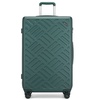 Image 5: Three-Piece Sleek Geometric Pattern Hard Shell ABS+PC Suitcase Set 